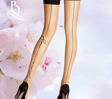 Visoke samostojeće čarape s dezenom - cover