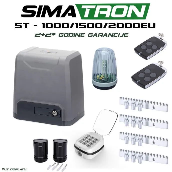 Motor za kliznu ogradu vrata do 1000Kg ili 1500Kg +sva oprema Simatron - cover
