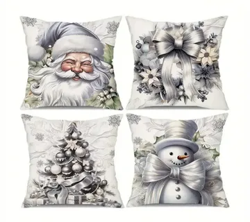 Set od 4 božićne jastučnice - Bijele 45x45cm - cover
