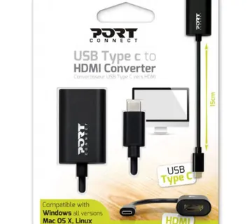 Port adapter USB-C M u HDMI F - cover