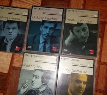 Šah dvd (Kasparov,Morphy,Karpov,Fischer) - cover