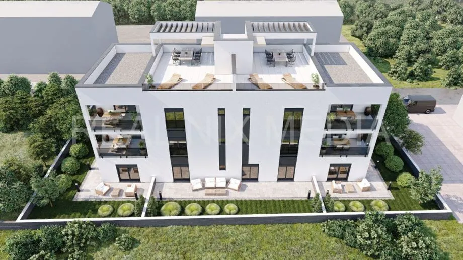 Privlaka-LUKSUZNI APARTMAN SA KROVNOM TERASOM!100 M DO MORA! - cover