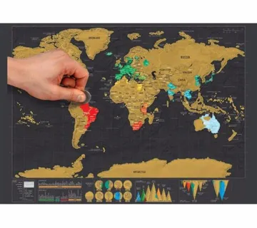 Karta svijeta na struganje - cover