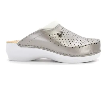 KOŽNE ANATOMSKE KLOMPE, Srebrna, BBFEH - cover