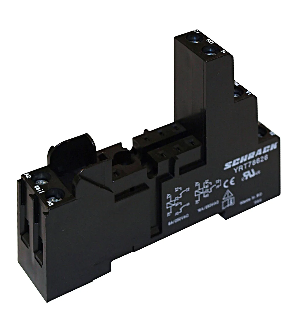 Schrack podnožje 8-polno l/O 5,0 za XT, RT2x, RT3x, RT4x releje - cover