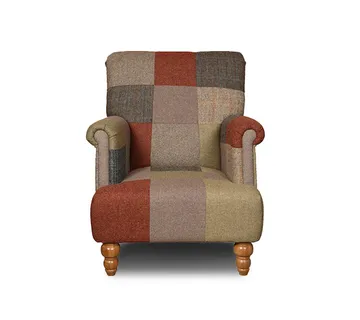 Chesterfield Harris Tweed Bouvardia Patchwork Harlequin fotelja - cover