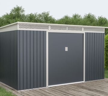 Vrtna metalna kućica 7,0 m² - 3,4 m x 2,06 m – ANTRAZITE - cover
