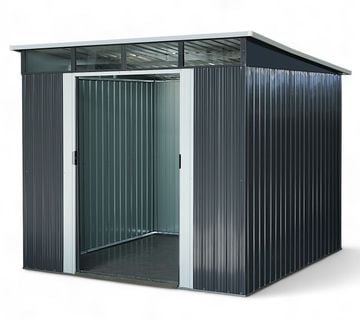 Vrtna metalna kućica 5,6 m² – 2,39 m x 2,36 m - ANTRACIT - cover