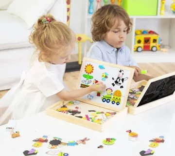 3u1 Drvena Edukativna Magnetna Ploča - cover