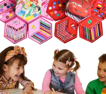 Dječji set za crtanje i bojanje – 46-dijelni akvarelni set - cover