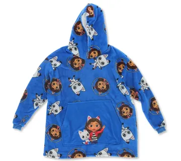 Gabby’s Dollhouse dječja hoodie deka, plava - cover