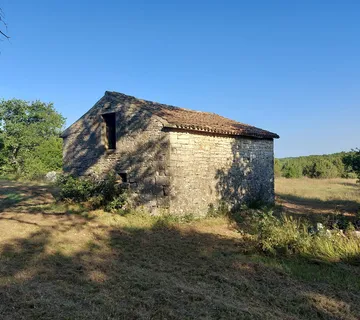 Odlična prilika ,prodajemo cijelo brdo s pogledom na more i s malom kamenom kućicom u blizini Rovinja - Momjan, Buje