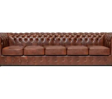 Chesterfield Garnitura Class Leather | 5-sjedišta | Cloudy Brown Old - cover