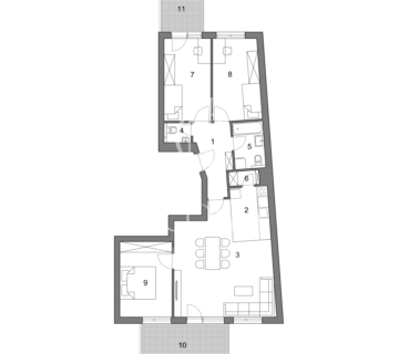 Novogradnja Trešnjevka, daje se u prodaju 4-sobni stan na prvom katu stambene zgrade, povr. 98.48m2 - cover