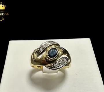 ZLATNI PRSTEN S DIJAMANTIMA - 0,06ct - 5,87G .750 / R1, RATE !! - cover