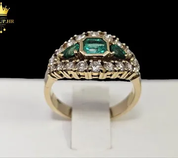 ZLATNI PRSTEN S DIJAMANTIMA 0,54ct / R1, RATE ! - cover