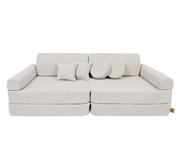 Velika modularna sofa za djecu - Premium Boucle, boja šampanjca Ecru - cover