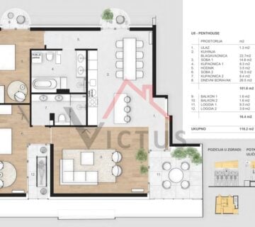 CRIKVENICA - penthouse u novogradnji u strogom centru s liftom - cover