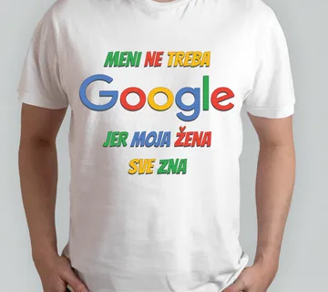Šaljiva muška majica – Google - cover