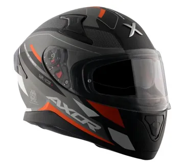 Kaciga za motor skuter AXOR APEX TURBINE mat crn/narančas/siv (S-2XL) - cover