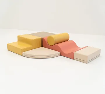 Set od 6 pjenastih blokova Soft Play - pastelno ružičasti istraživač - cover