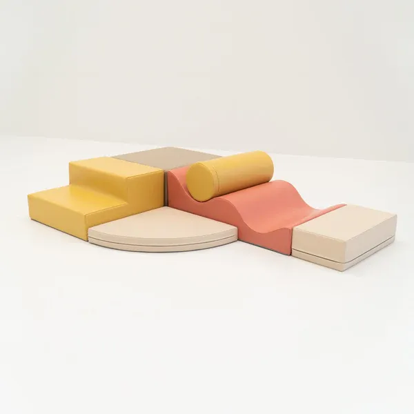 Set od 6 pjenastih blokova Soft Play - pastelno ružičasti istraživač - cover