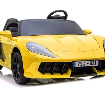 Auto na akumulator  YSA021A - dvosjed - žuti/lakirani - cover