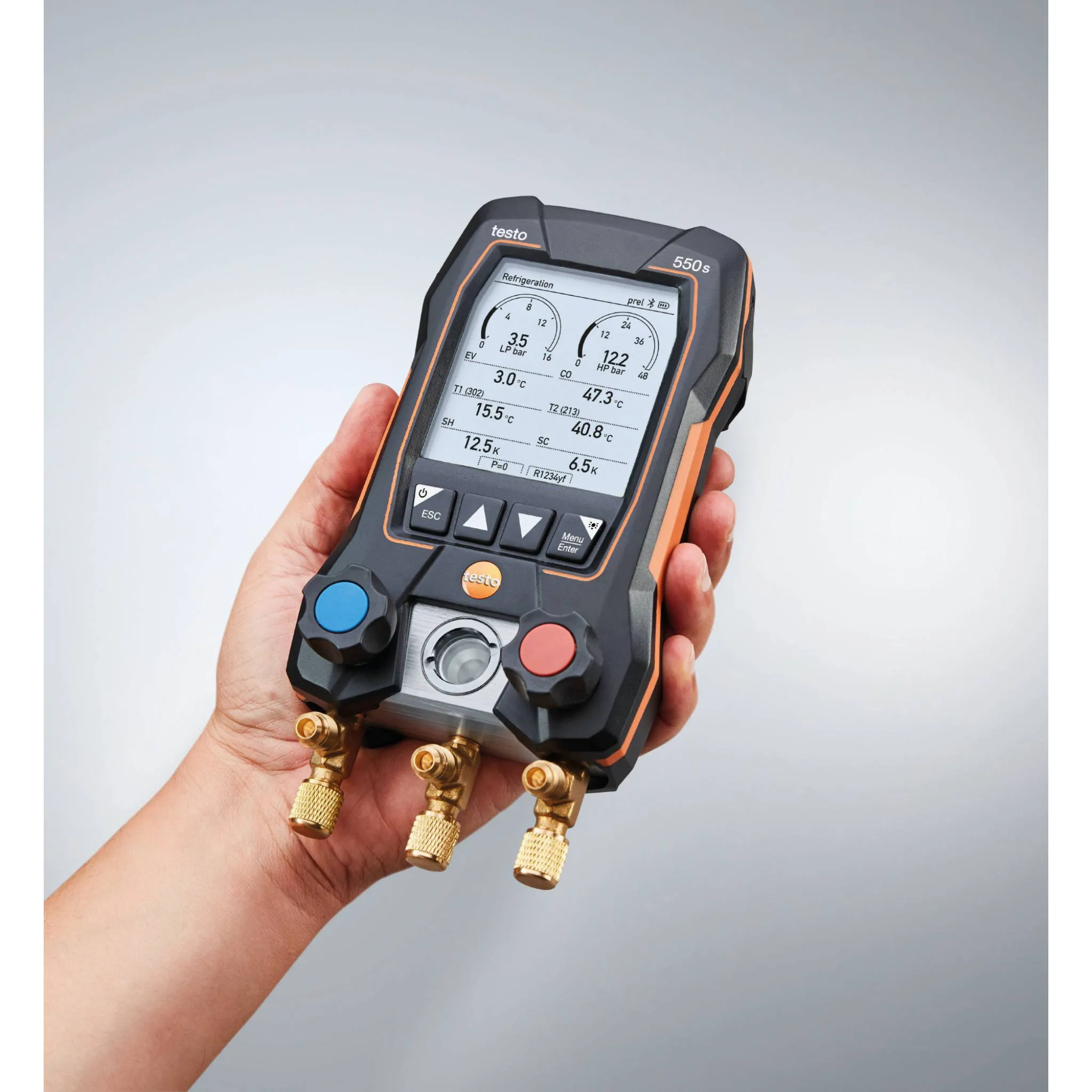 testo manometar pametni digitalni set sa crijevima za punjenje 550s - slika 5
