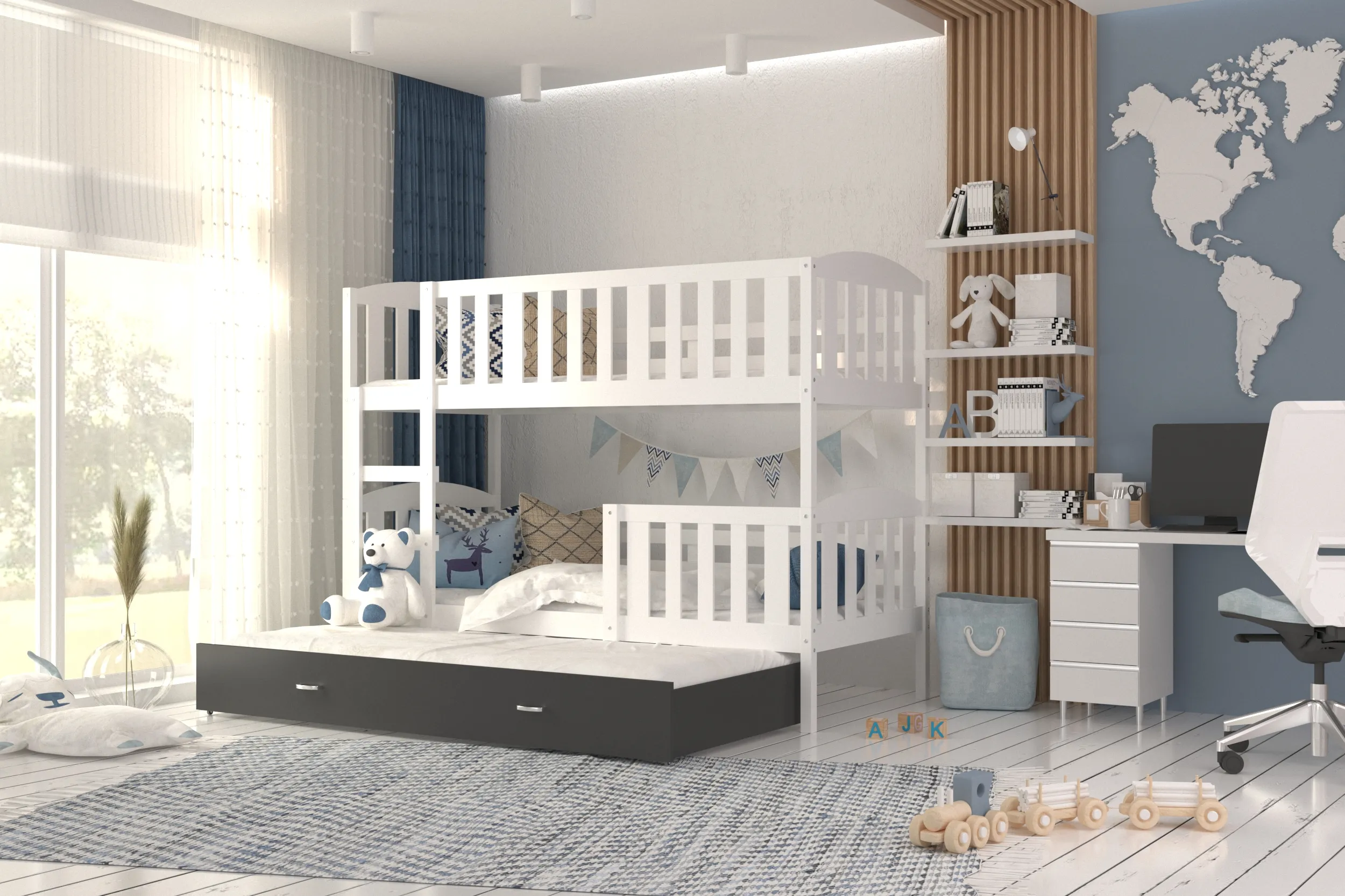 kubus 3 dječji krevet s tri ležaja 190×80 - slika 2