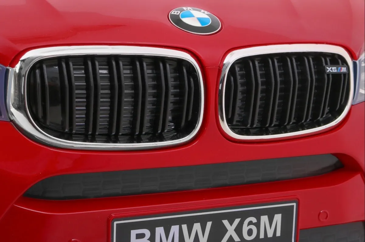 licencirani auto na akumulator bmw x6m - crveni/lakirani - slika 10