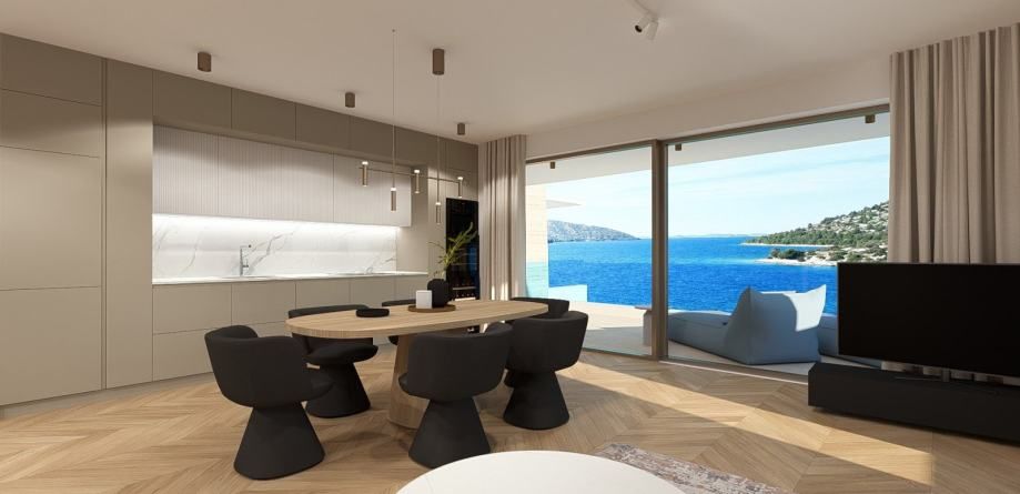 LUX NOVOGRADNJA, ZGRADA(S), STAN 1 - 110,69m2 S BAZENOM - Grebaštica, Šibenik