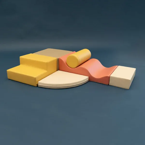 set od 6 pjenastih blokova soft play - pastelno ružičasti istraživač - slika 25