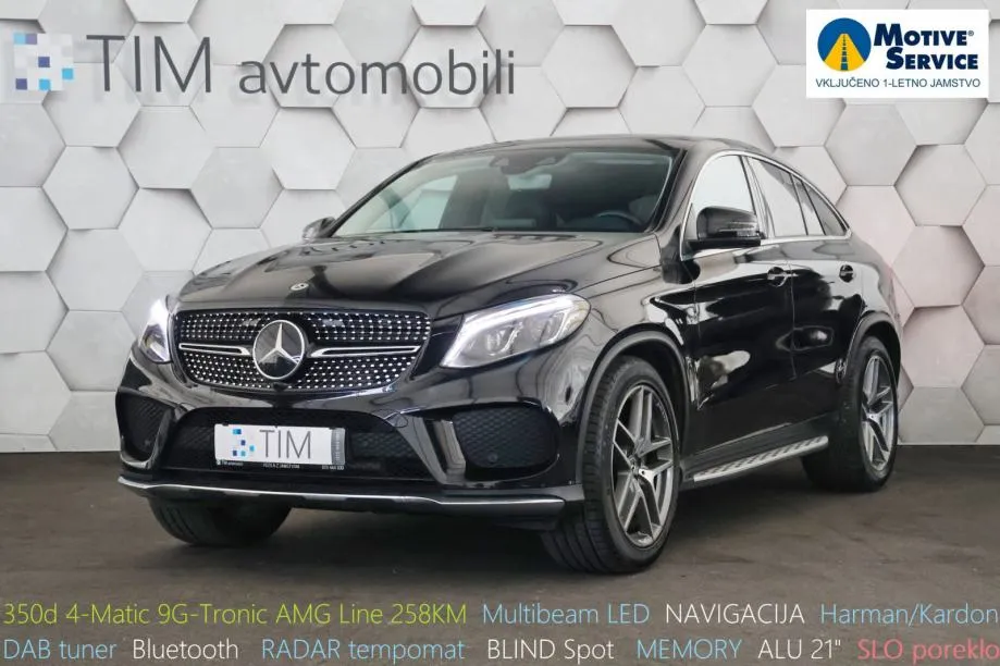 Mercedes-Benz GLE coupe 350d 4Matic 9G-Tronic AMG Line MULTIBEAM RADAR - Selo pri Ihanu, Domžale