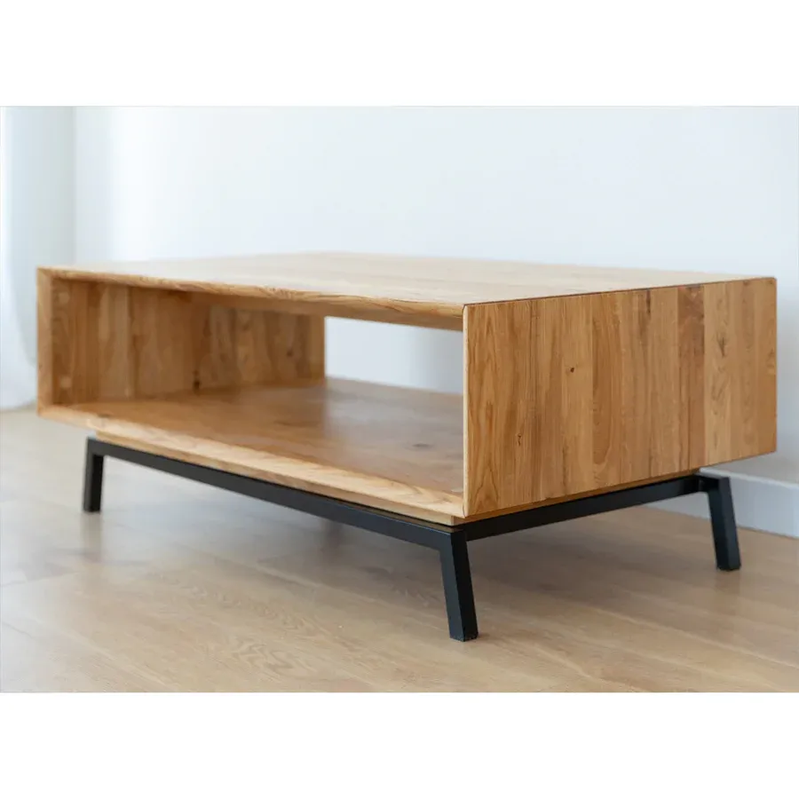 klub stolić modern loft 100,50x60cm, materijal: masivno drvo hrast - slika 8