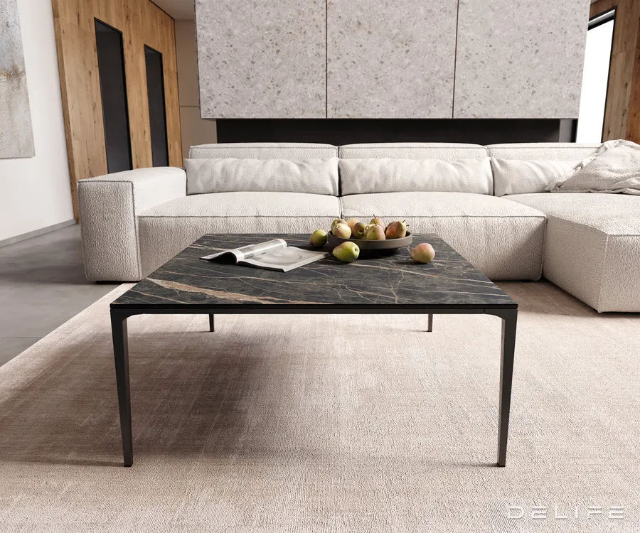 Klub stolić Levente 85x85cm, Materijal: Keramika Laminam Noir Desir - Čakovec