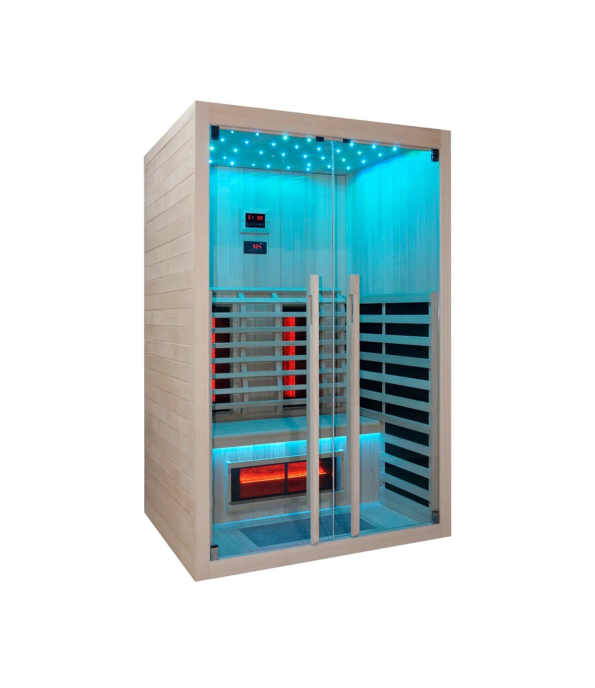 infracrvena sauna – full spectrum + karbonski grijači 130 x 110 x 200 - slika 2
