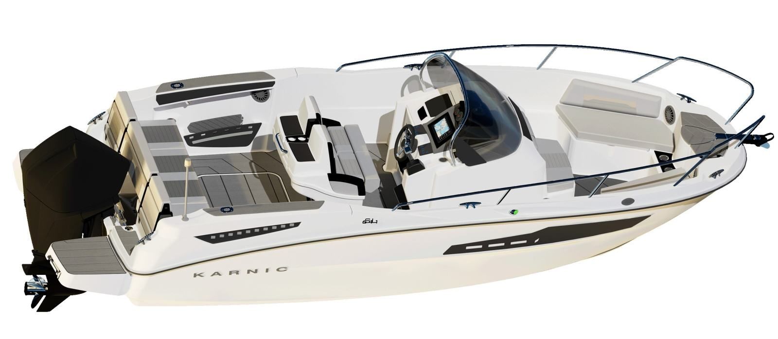 karnic 7.95 m (sl741) - otvoreni pramac/kabina u konzoli, model 2026 - slika 16
