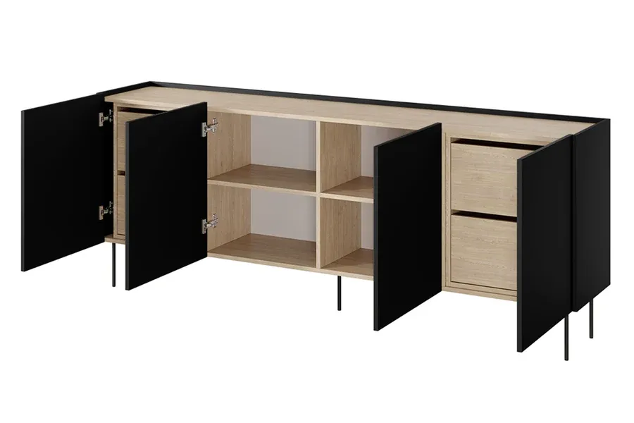 komoda desin 220cm, 4 vrata i 4 ladice, materijal: mdf - slika 5