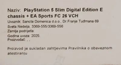 playstation 5 slim digital edition e + ea fc 26 bundle; zg (jarun) - slika 2