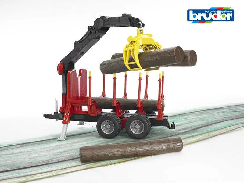 bruder prikolica za trupce + kran - slika 2