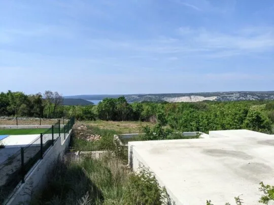 Labin, Zemljište s građevinskom dozvolom, pogled na more 568 m2