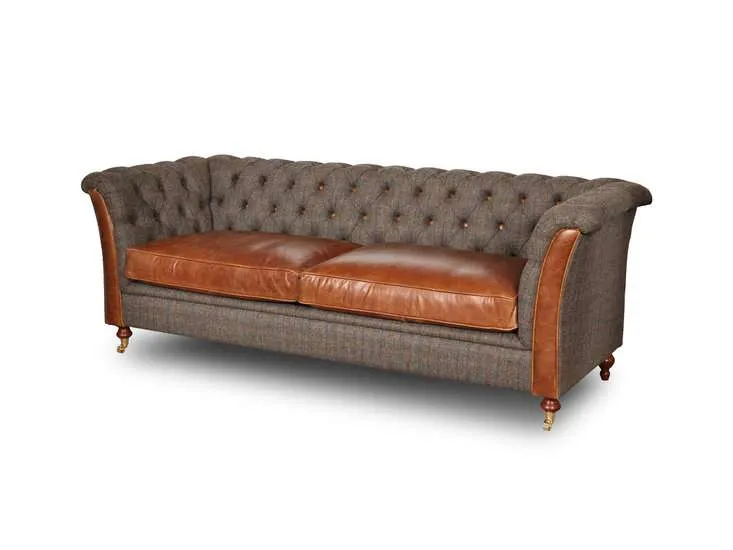chesterfield harris tweed geranium 3-sjedišta trosjed - slika 2