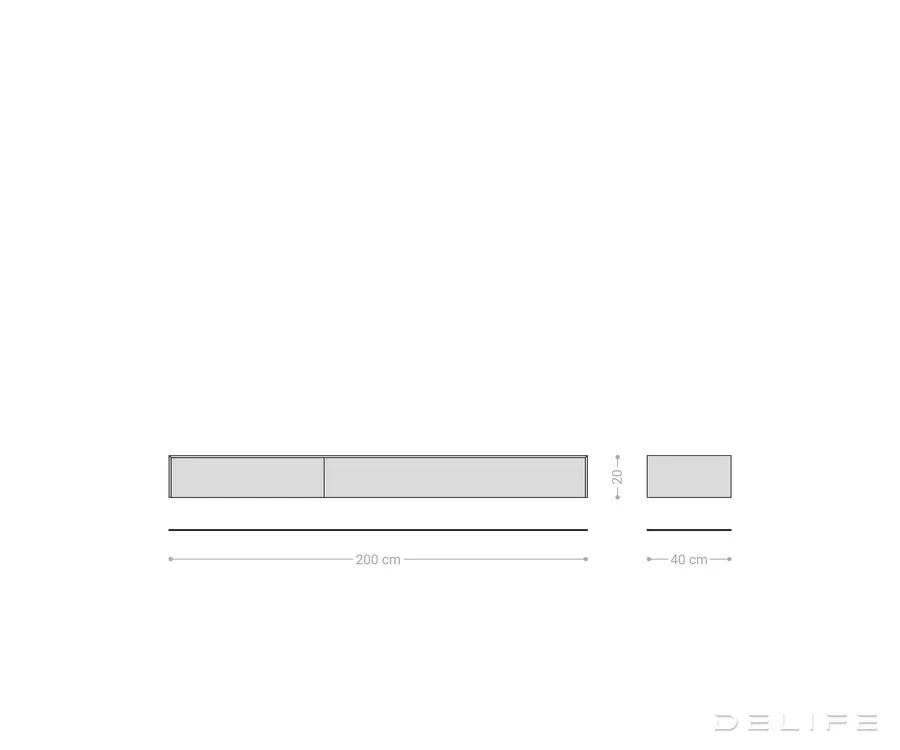 tv komoda cuor 200x35cm, materijal: keramika minas melange - slika 9