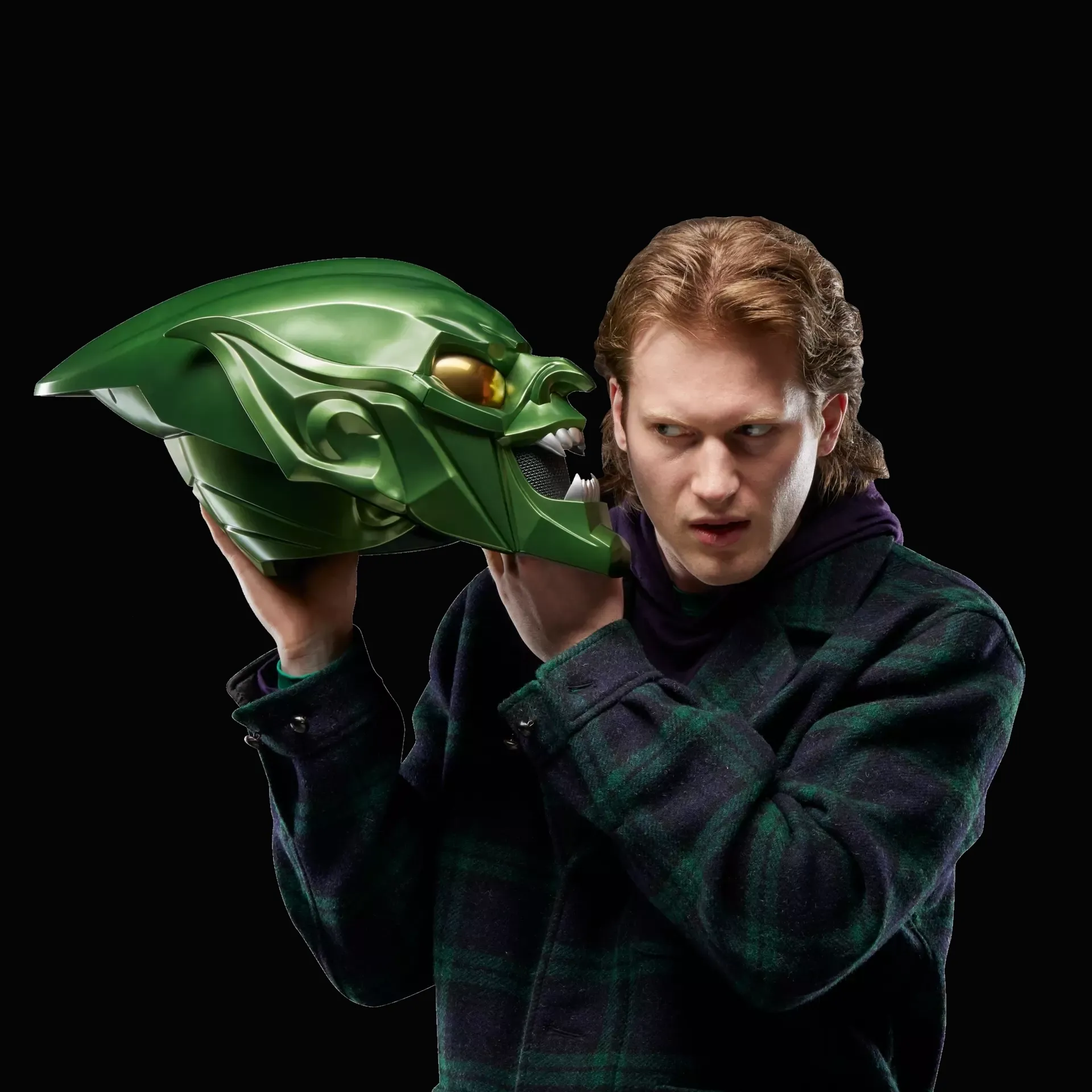 marvel legends series – green goblin premium roleplay helmet - slika 4