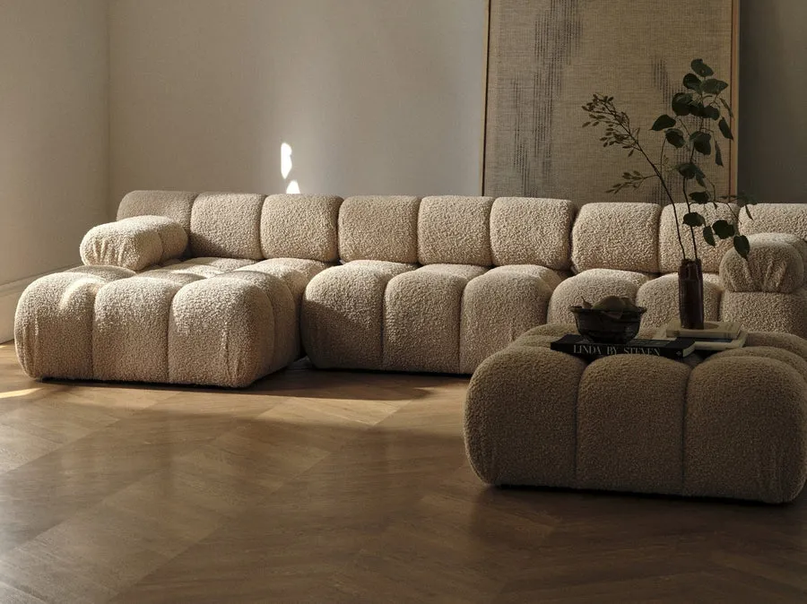 bellis modul s rukonaslonom 94x94cm, materijal: boucle - slika 13