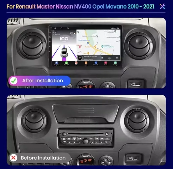 renault master opel movano nissan nv400 original multimedija android - slika 11