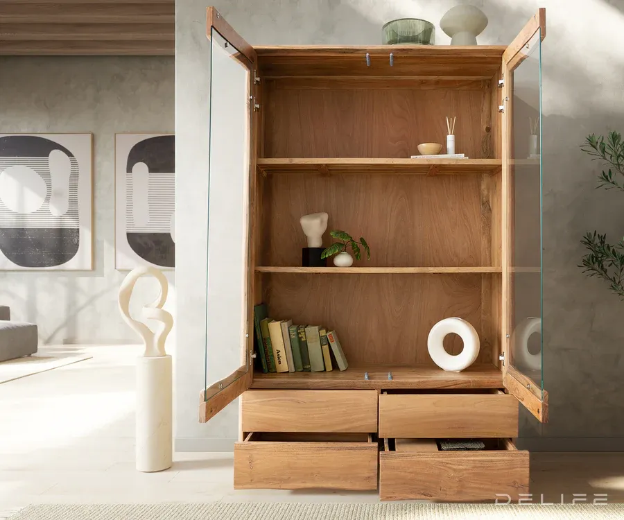 vitrina live-edge 120x190cm, materijal: bagrem - slika 4