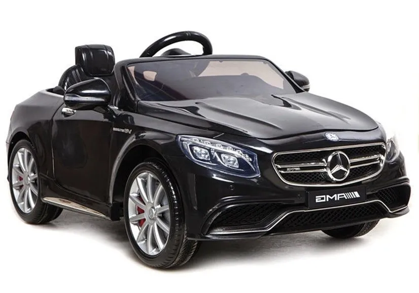 Licencirani auto na akumulator Mercedes S63 AMG - crni/lakirani - Mursko Središće