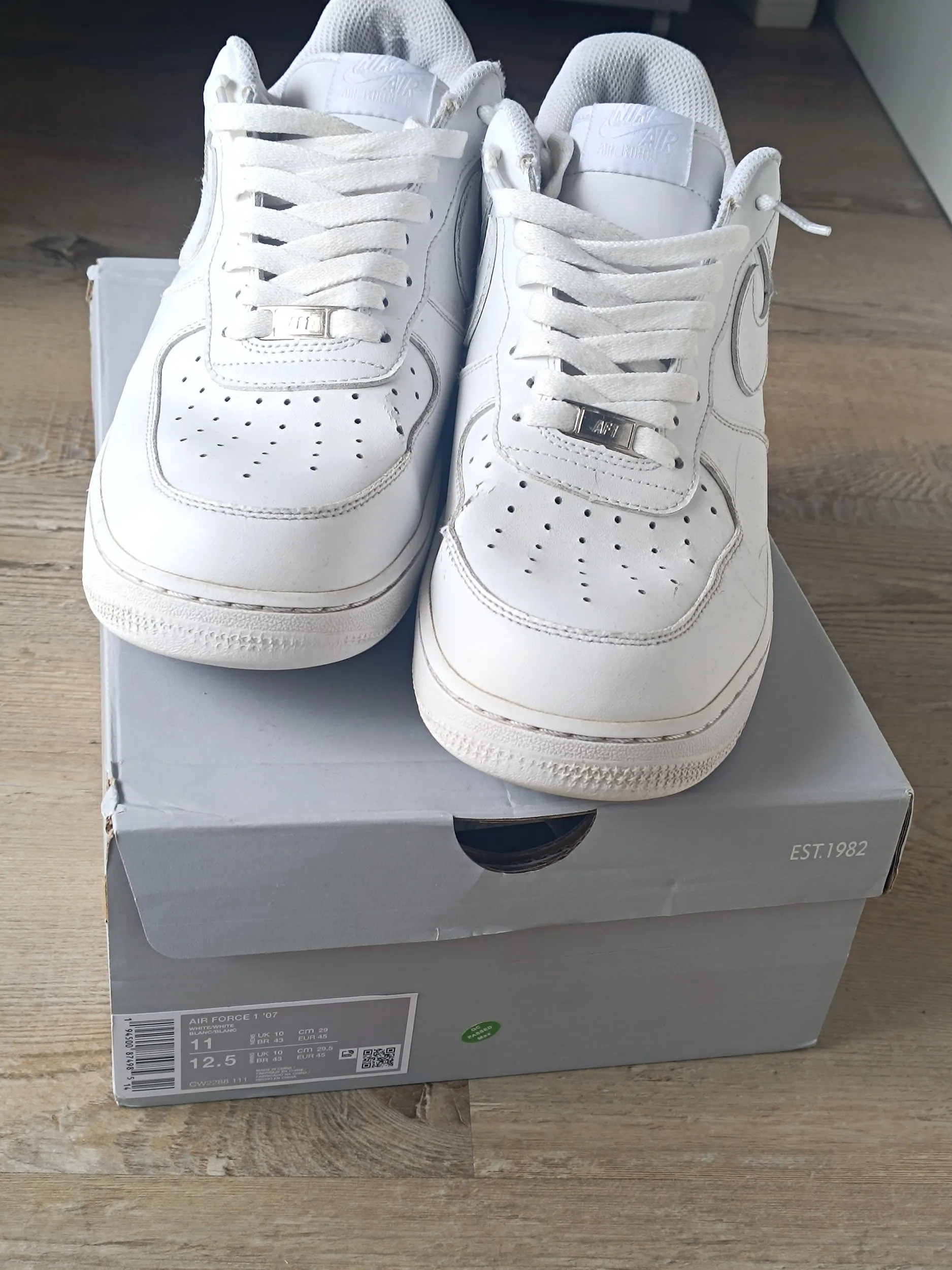 nike air force 1 white - muške, vel. (45), original kutija - slika 5