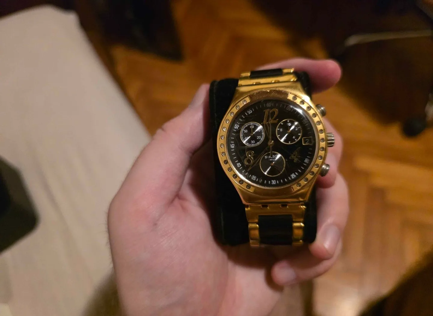 prodajem satove swatch dreamnight yellow gold seiko snzh55k1 - slika 4